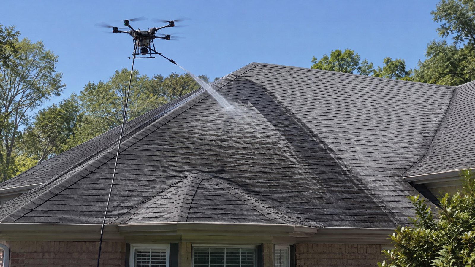 Drone photo illustrating: Soft Wash vs Pressure Wash: Which Method for Which Surface